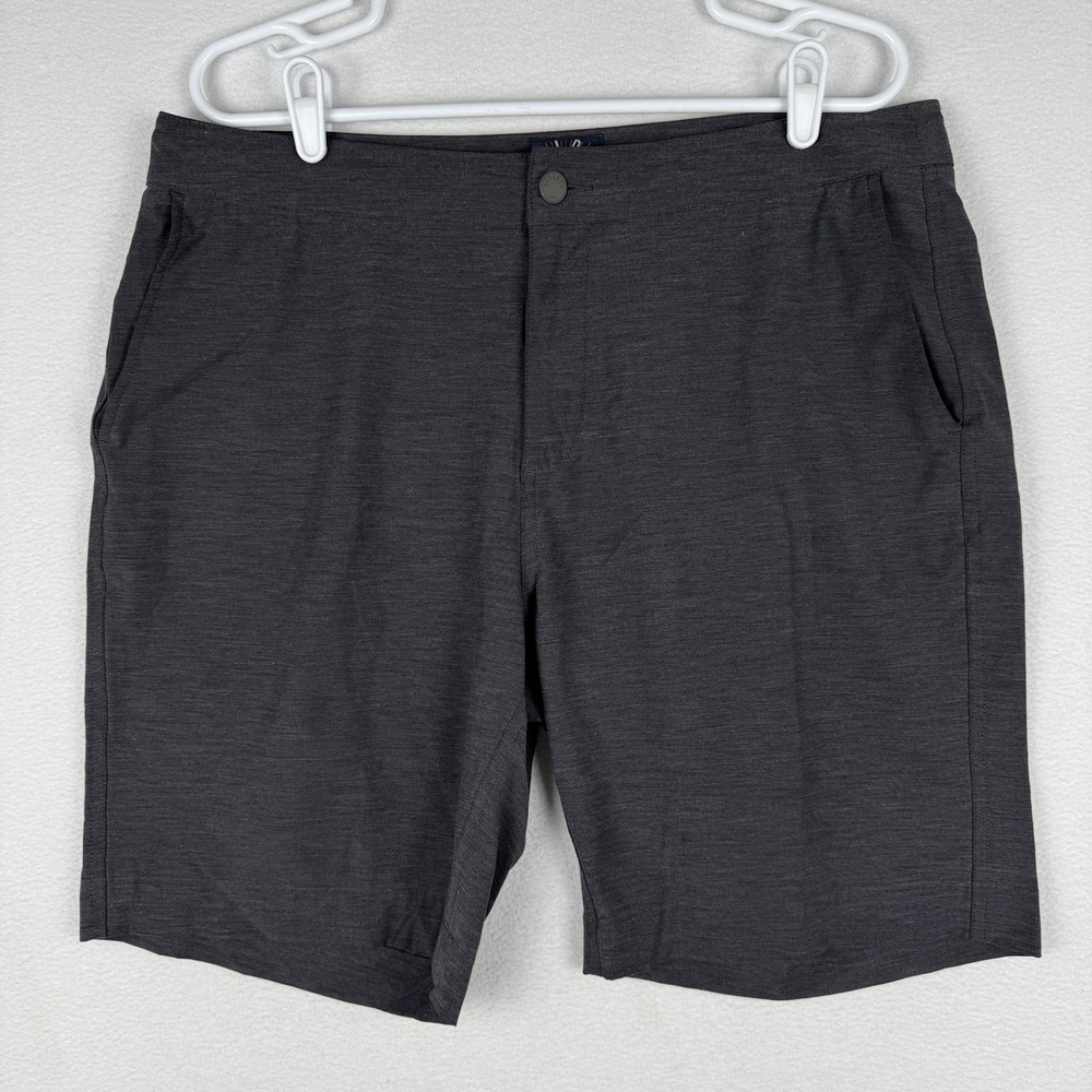 Faherty All Day Shorts Mens 35 Charcoal Gray Heather Hybrid Stretch MSC0007